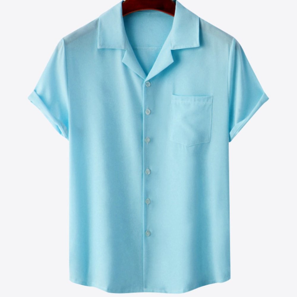 Full Size Button-Up Lapel Collar Shirt